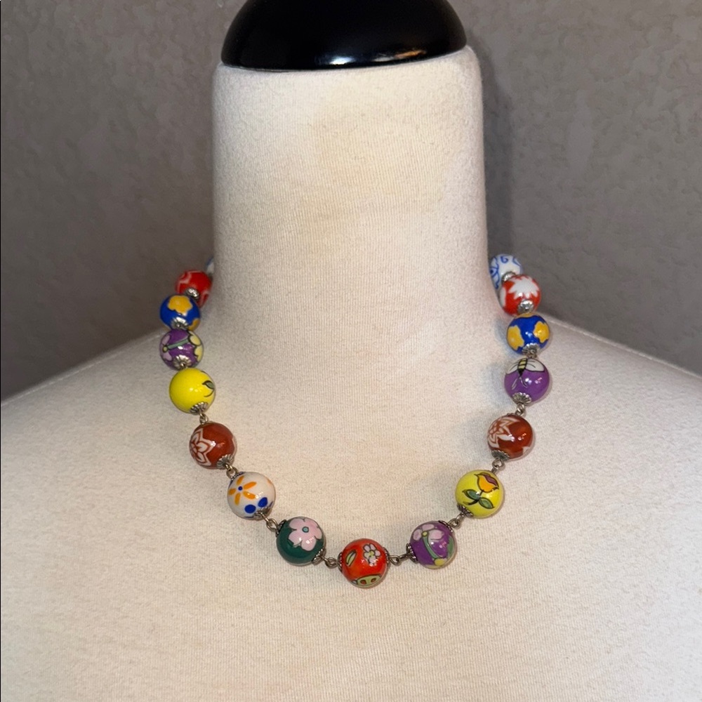 Colorful Millefiori Beaded Necklace